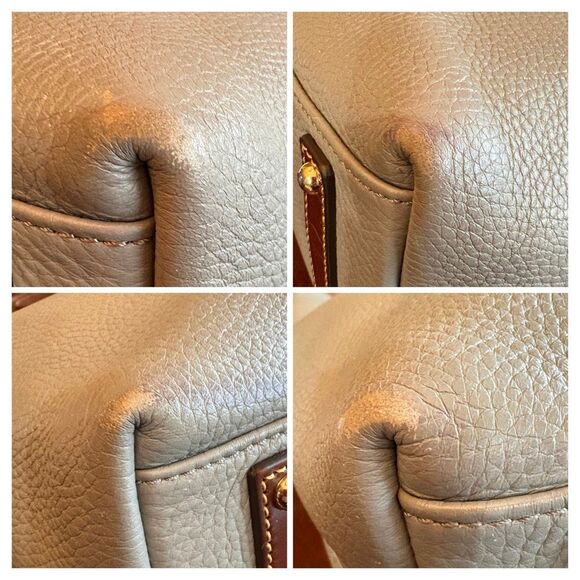 DOONEY & BOURKE - Derby Grey Pebbled Leather Hobo/Brown Vacchetta Leather Trim - Picture 15 of 15